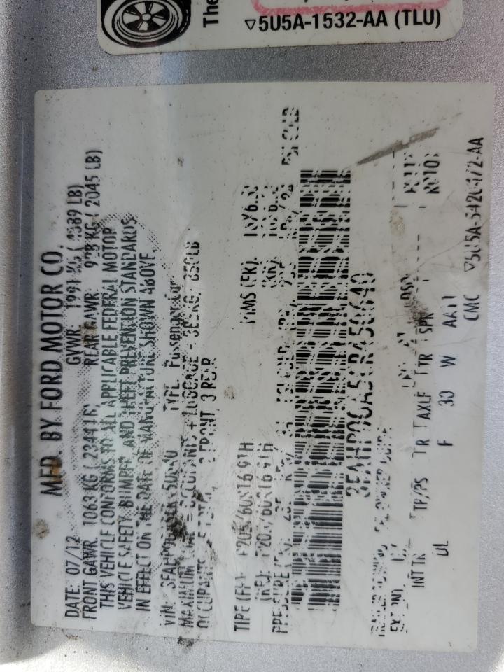 2012 Ford Fusion VIN 3FAHP0GA5CR450640 Copart auction photo, all over damage thumbnail 12