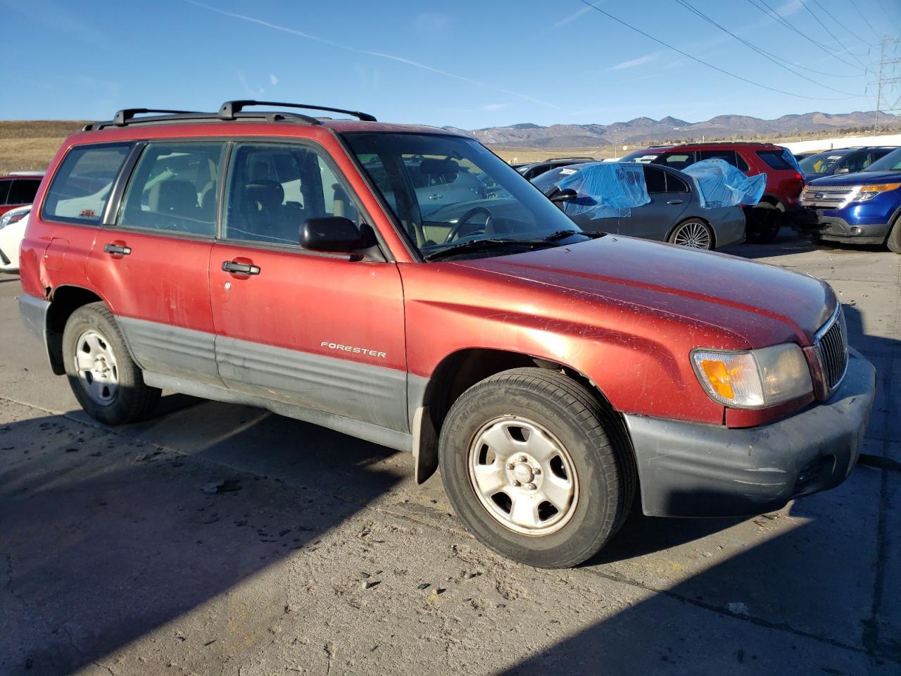 2001 Subaru Forester VIN JF1SF63591H767372 Copart auction photo, side / hail damage thumbnail 4