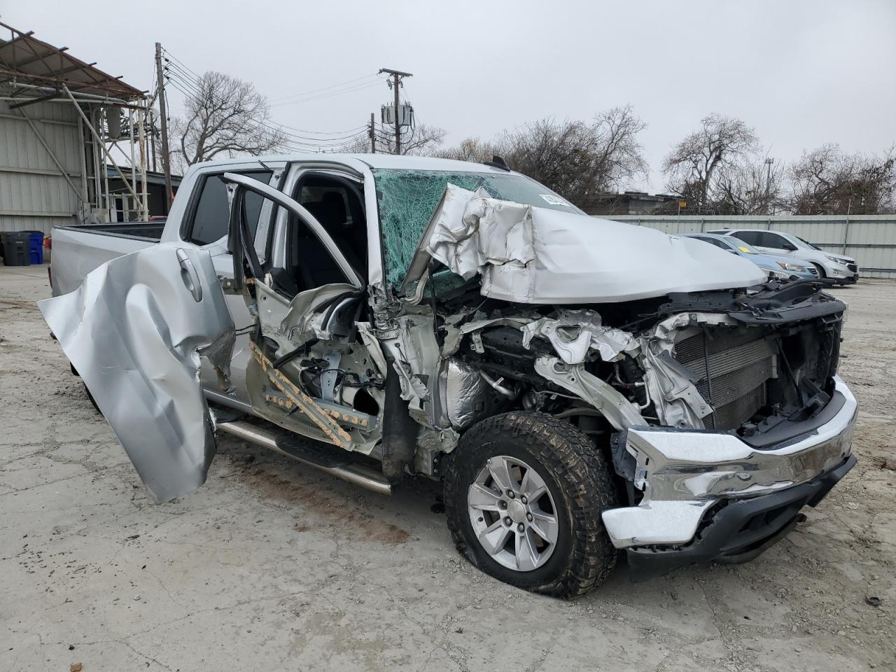 2019 Chevrolet Silverado VIN 3GCPWCED0KG185109 Copart auction photo, side / front end damage thumbnail 4