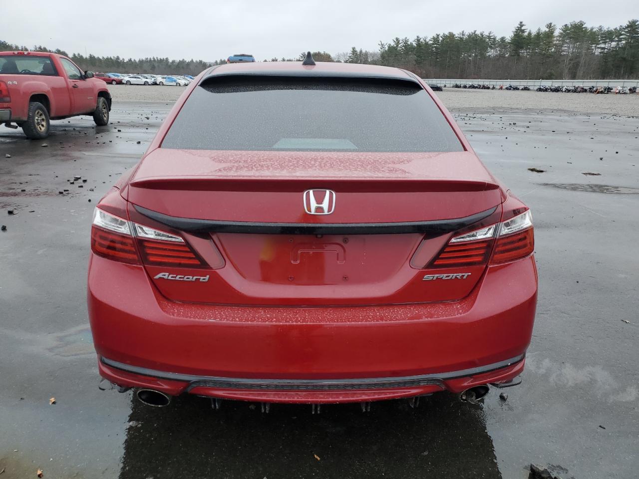 2016 Honda Accord VIN 1HGCR2F55GA122649 Copart auction photo, side / rear end damage thumbnail 6