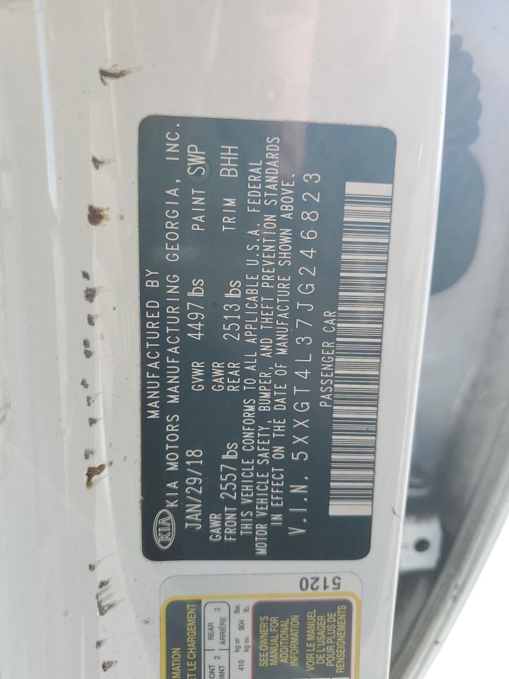 2018 KIA Optima VIN 5XXGT4L37JG246823 Copart auction photo, vandalism damage thumbnail 12