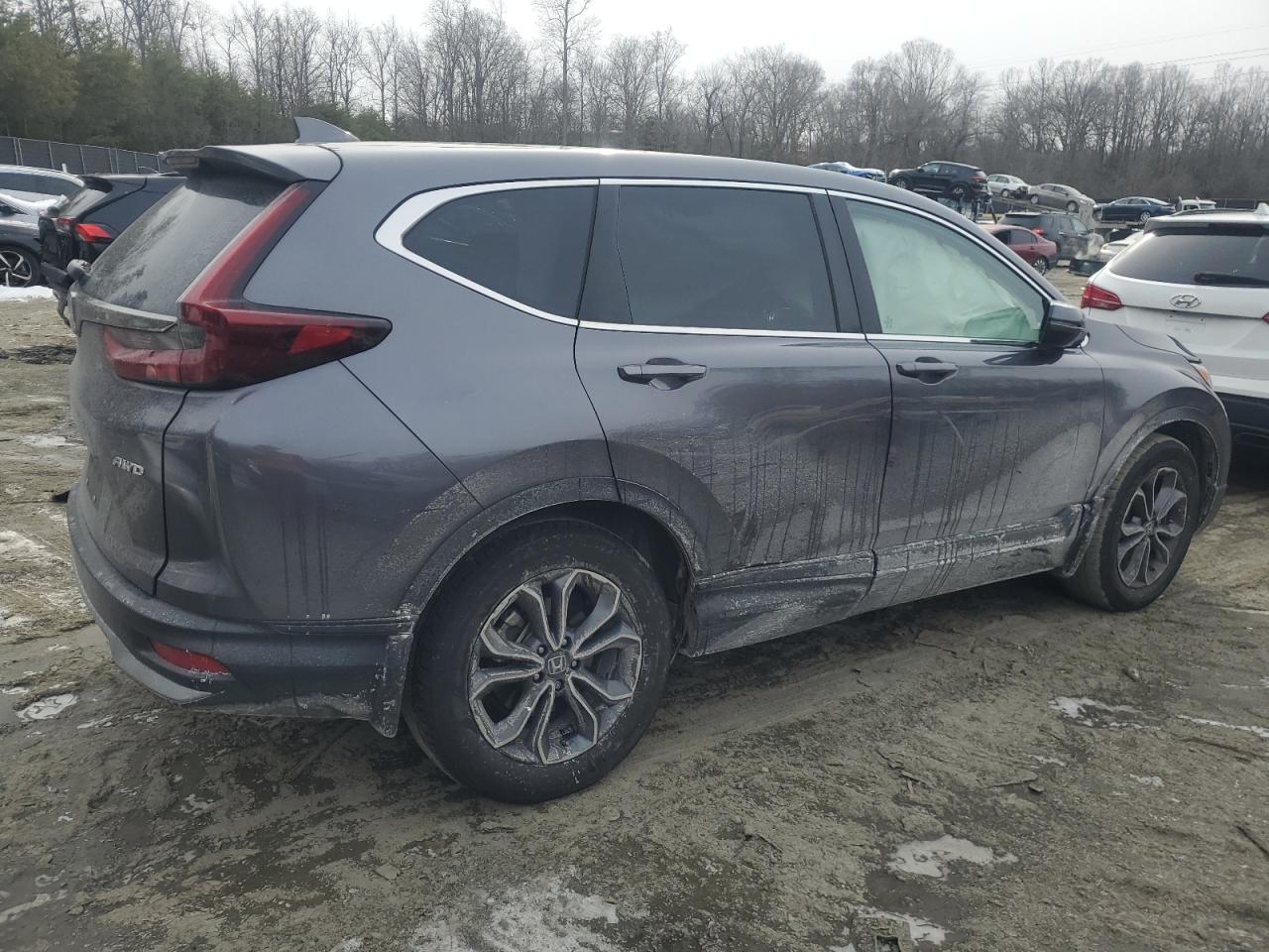 2022 Honda CR-V VIN 2HKRW2H86NH638727 Copart auction photo, side damage thumbnail 3
