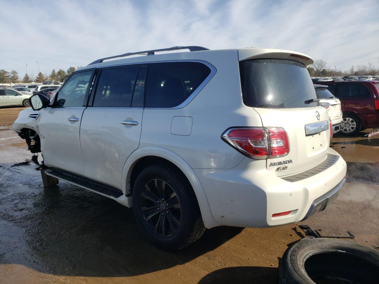 2019 Nissan Armada VIN JN8AY2NE9K9758483 Copart auction photo, front end / side damage thumbnail 2