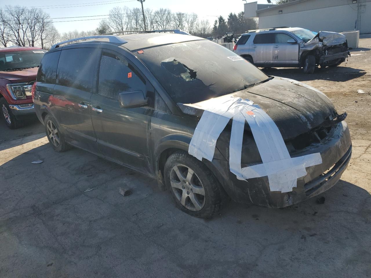 2007 Nissan Quest VIN 5N1BV28U67N136073 Copart auction photo, burn - engine damage thumbnail 4