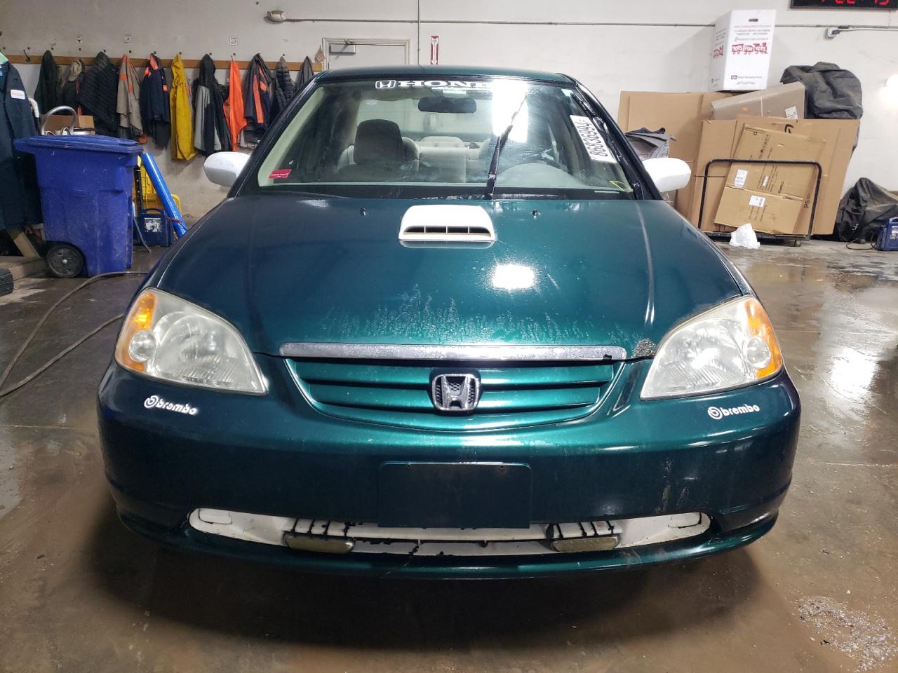 2002 Honda Civic VIN 1HGES15562L077310 Copart auction photo, rear end damage thumbnail 5