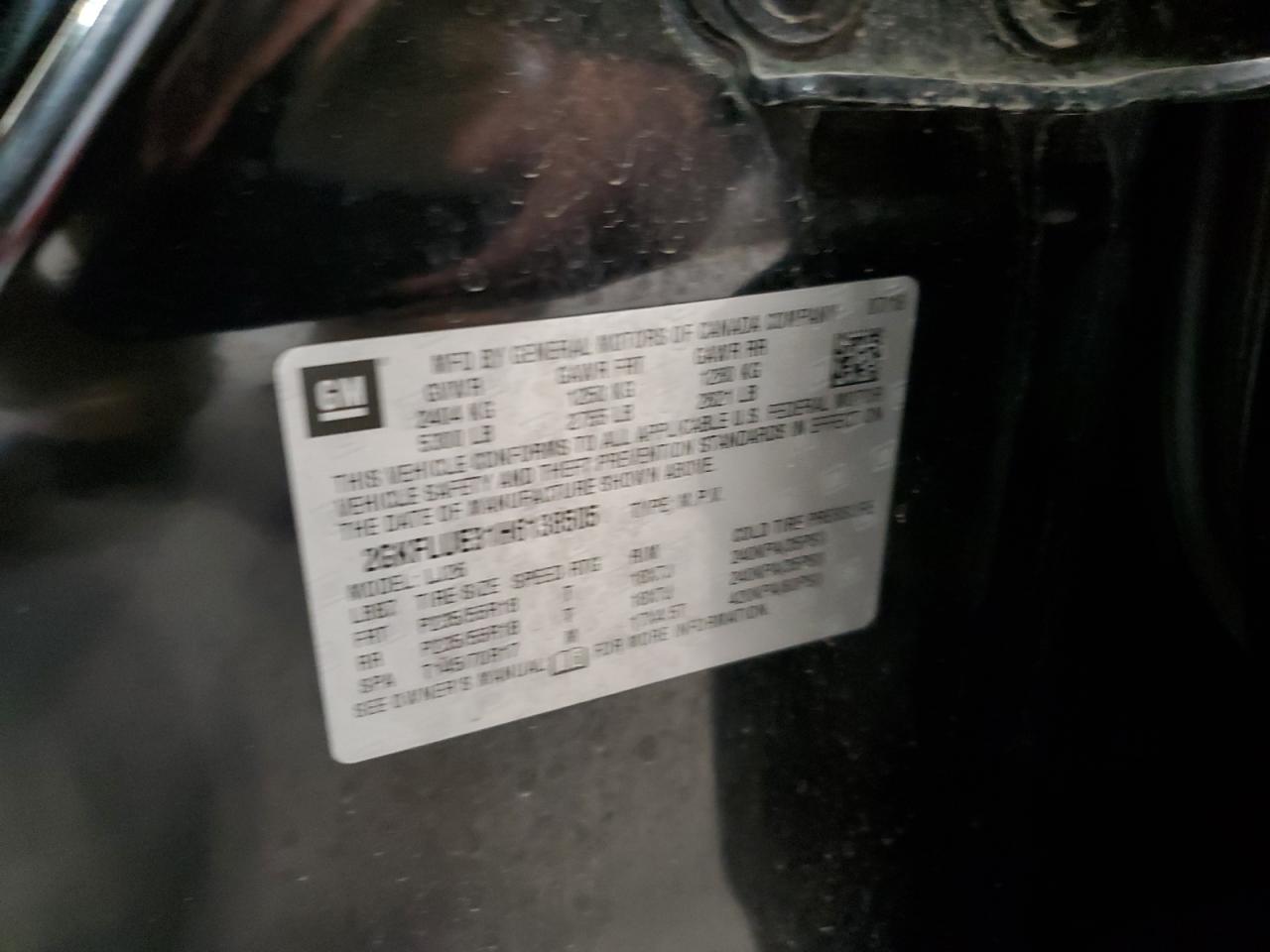 2017 GMC Terrain VIN 2GKFLUE31H6138505 Copart auction photo, hail damage thumbnail 13