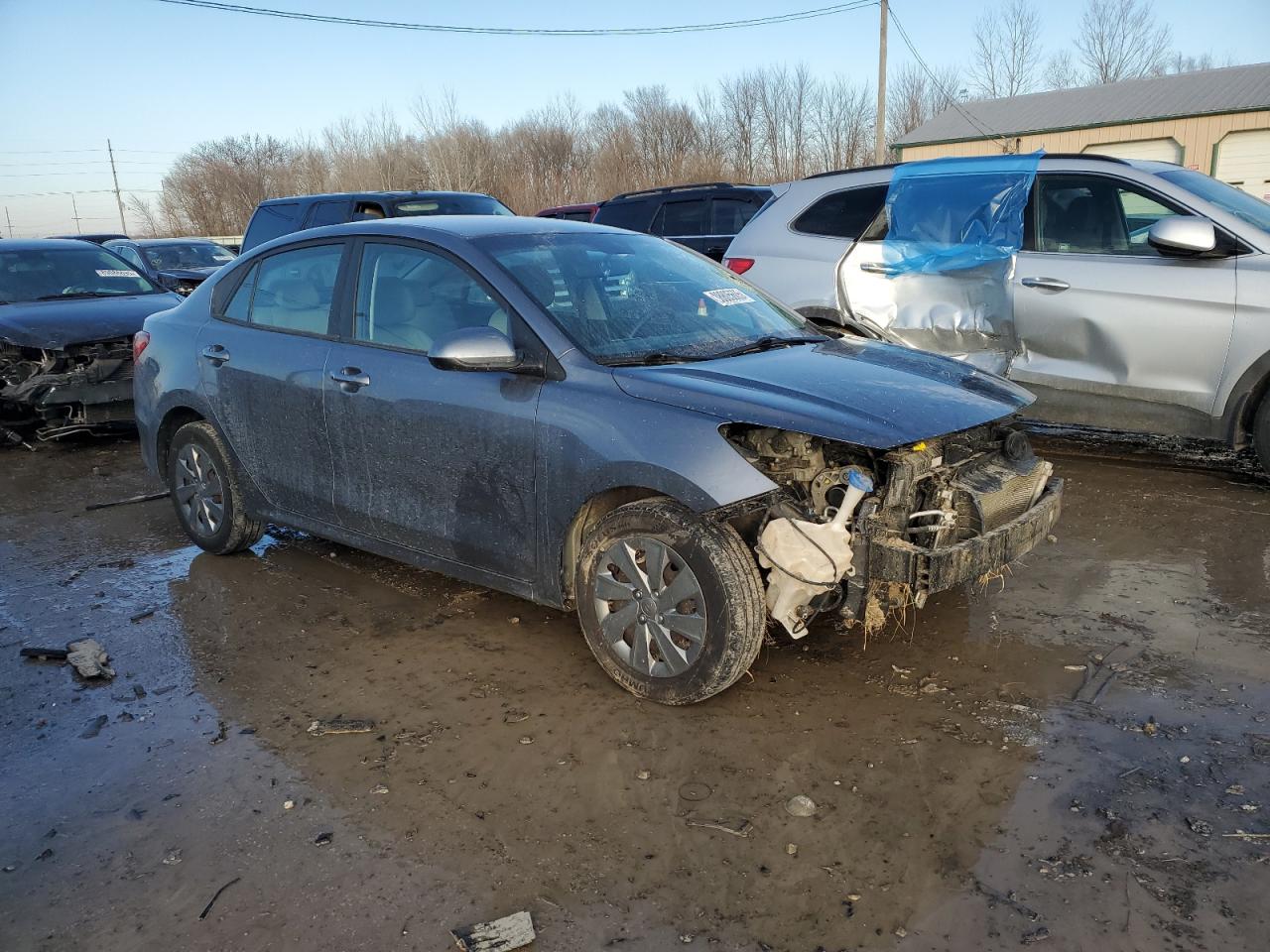 2020 KIA Rio VIN 3KPA24AD8LE333906 Copart auction photo, undercarriage / front end damage thumbnail 4