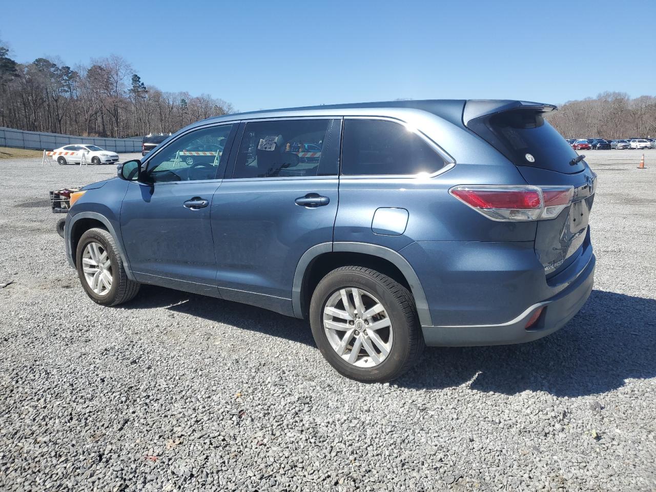 2014 Toyota Highlander VIN 5TDZKRFH0ES005996 Copart auction photo, mechanical damage thumbnail 2