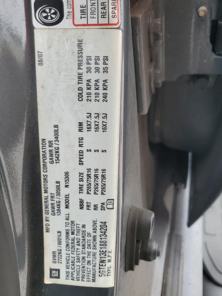 2008 Hummer H3 VIN 5GTEN13E188134204 Copart auction photo, front end / minor dent/scratches damage thumbnail 13