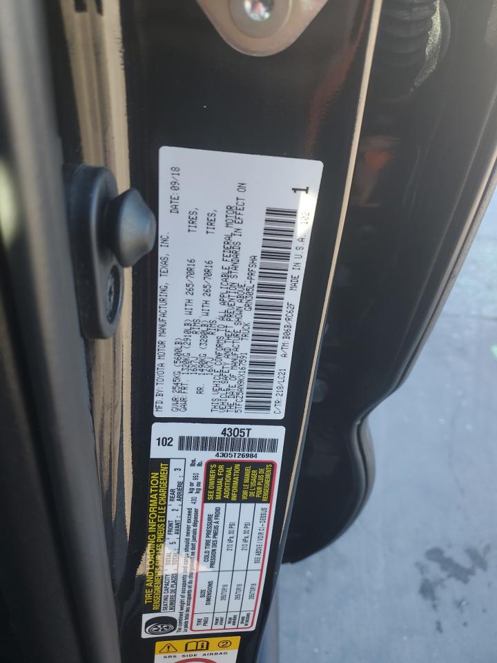 2019 Toyota Tacoma VIN 5TFCZ5AN9KX167591 Copart auction photo, all over damage thumbnail 12