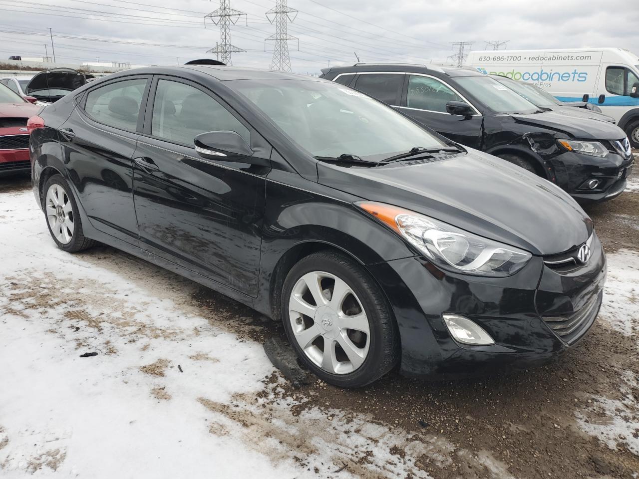 2013 Hyundai Elantra VIN 5NPDH4AE8DH167341 Copart auction photo, side / mechanical damage thumbnail 4