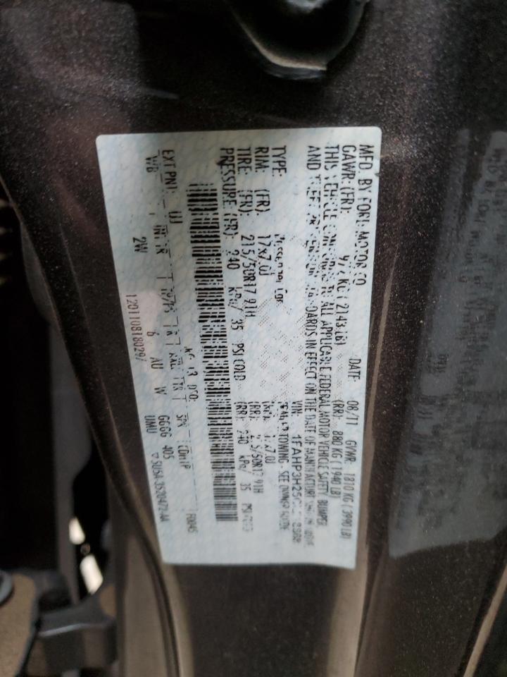 2012 Ford Focus VIN 1FAHP3H25CL218868 Copart auction photo, side damage thumbnail 12