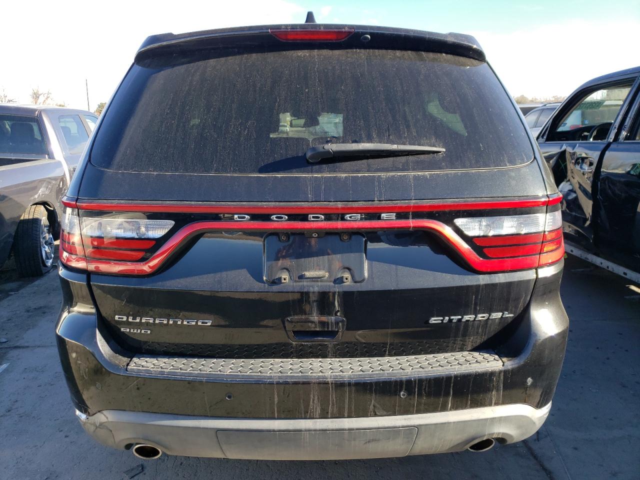 2014 Dodge Durango VIN 1C4RDJEG0EC406115 Copart auction photo, side / front end damage thumbnail 6
