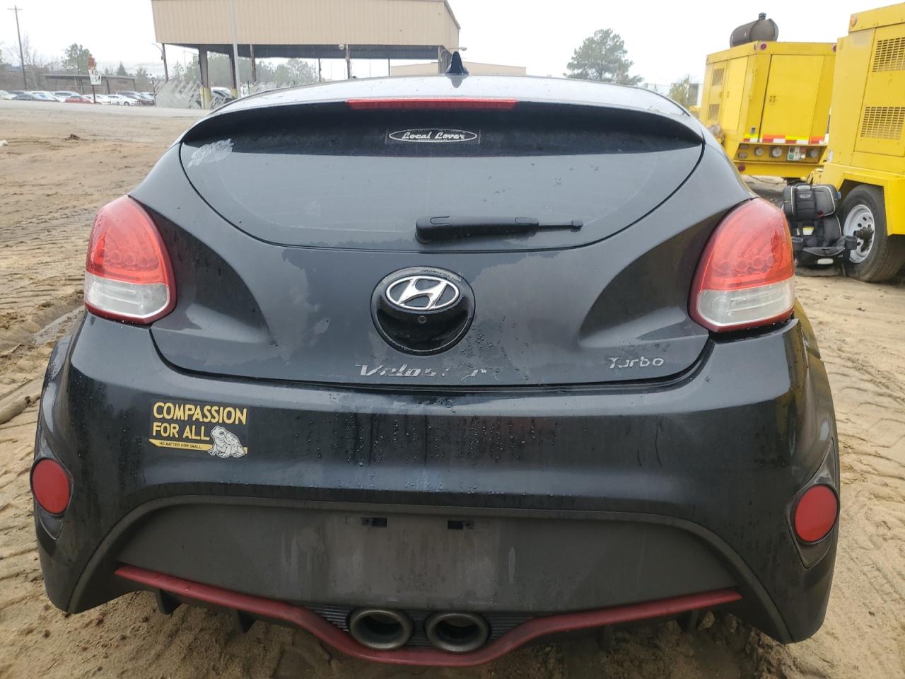 2015 Hyundai Veloster VIN KMHTC6AE5FU239834 Copart auction photo, burn damage thumbnail 6