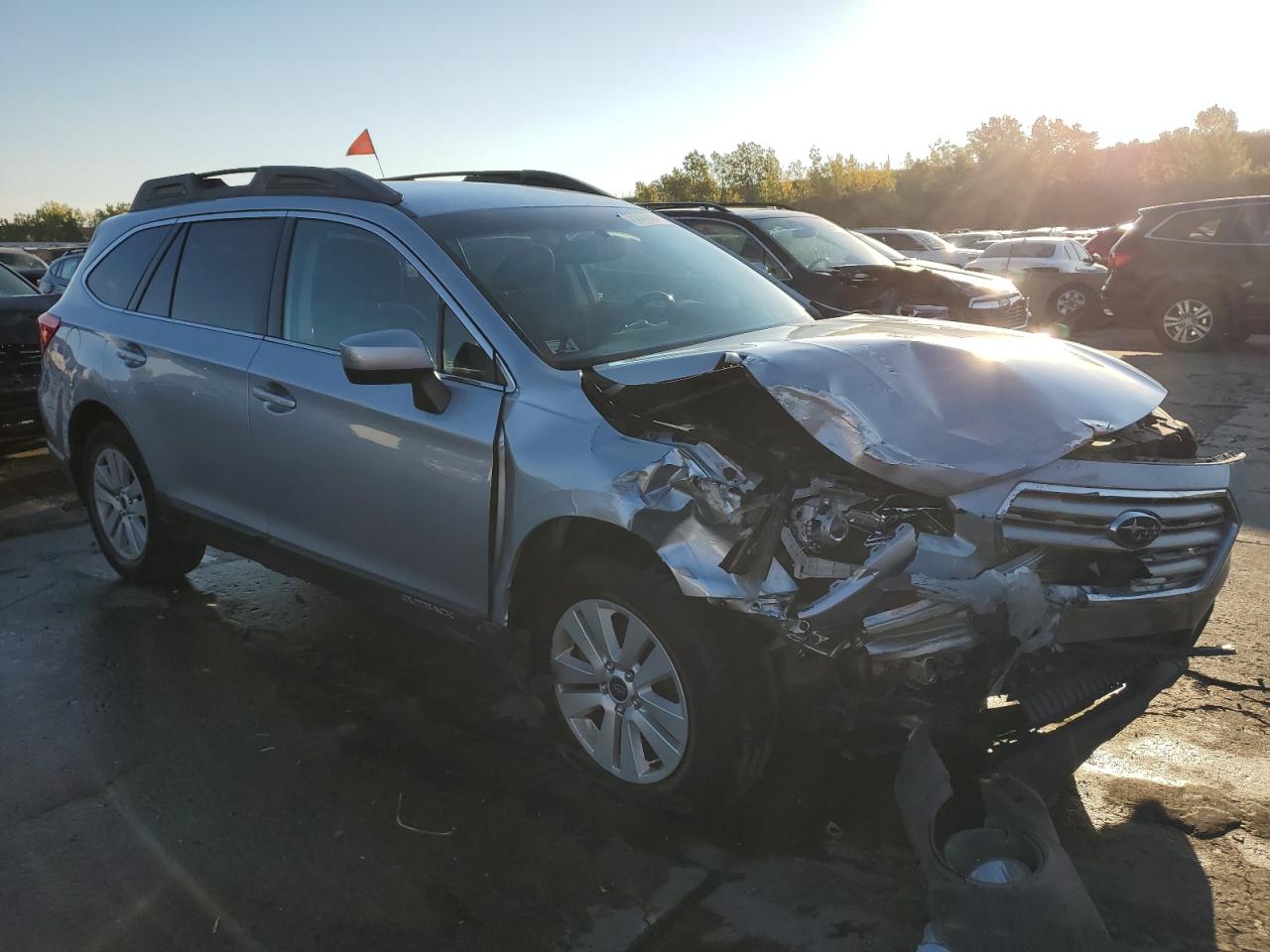 2015 Subaru Outback VIN 4S4BSBCC4F3343160 Copart auction photo, front end / side damage thumbnail 4