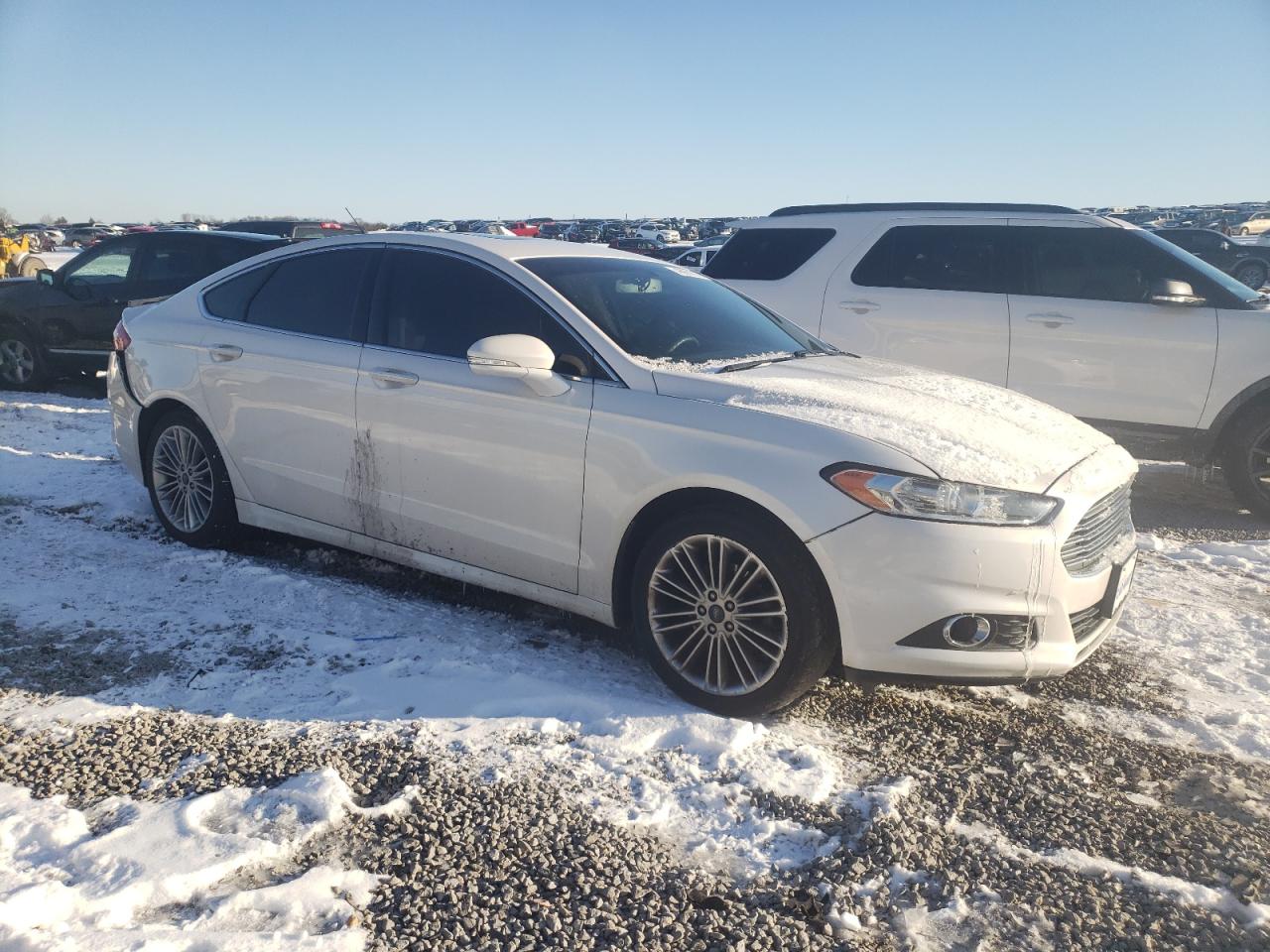 2014 Ford Fusion VIN 3FA6P0HDXER192294 Copart auction photo, rear end / side damage thumbnail 4