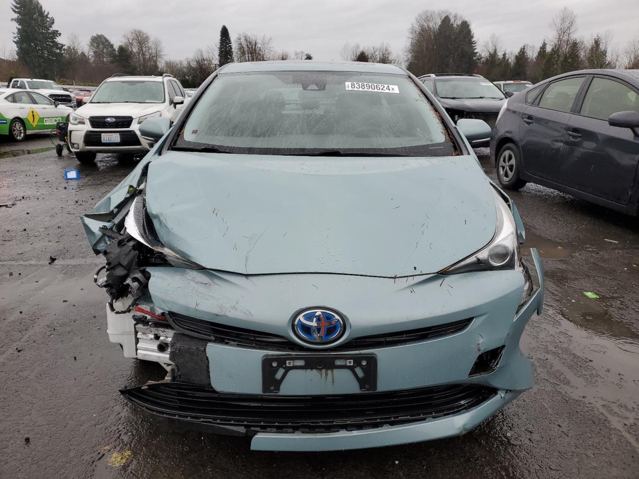 2016 Toyota Prius VIN JTDKARFU9G3021071 Copart auction photo, front end damage thumbnail 5