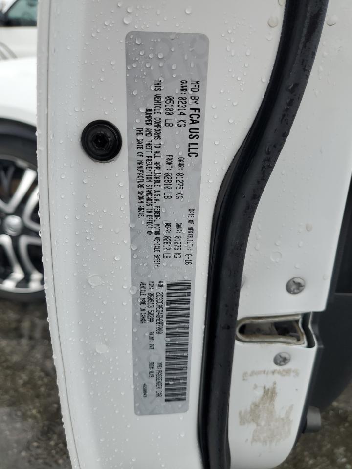 2016 Chrysler 300 VIN 2C3CCAEG4GH287000 Copart auction photo, front end damage thumbnail 12