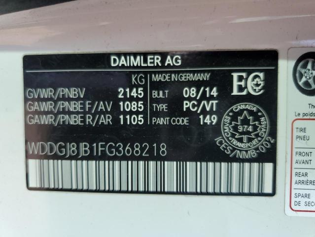 2015 Mercedes-Benz C-klasse VIN WDDGJ8JB1FG368218 Copart auction photo, rear end / front end damage thumbnail 12