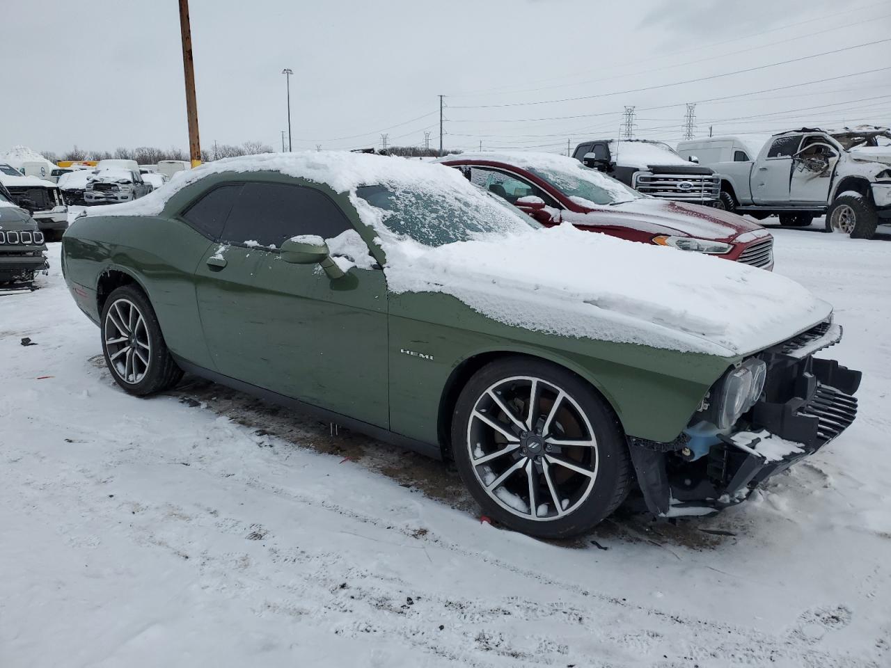 2021 Dodge Challenger VIN 2C3CDZBT7MH605068 Copart auction photo, front end / undercarriage damage thumbnail 4
