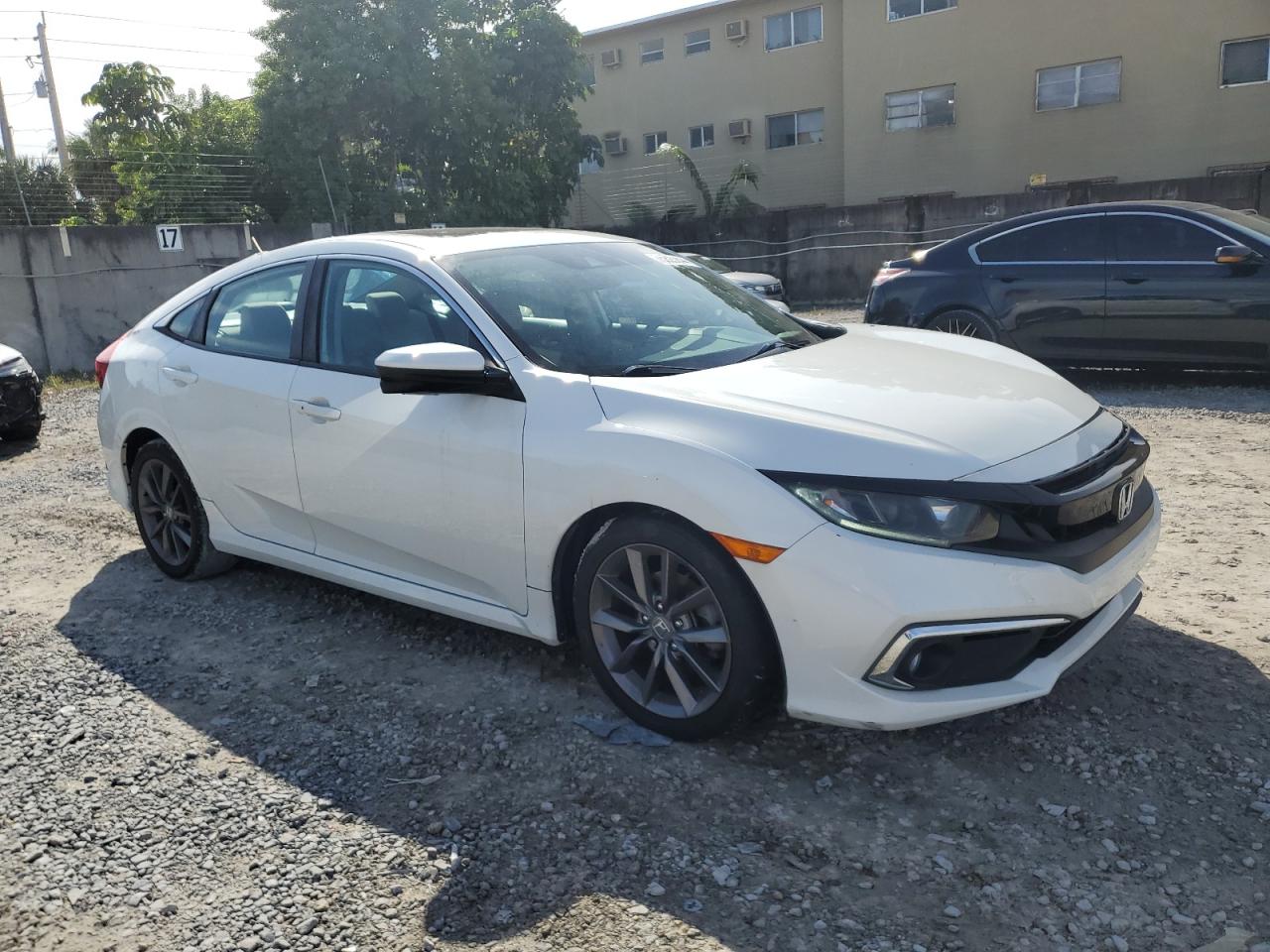 2019 Honda Civic VIN 19XFC1F33KE007012 Copart auction photo, side / front end damage thumbnail 4