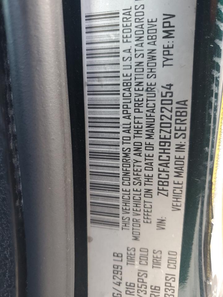 2014 Fiat 500 VIN ZFBCFACH9EZ022054 Copart auction photo, front end damage thumbnail 14