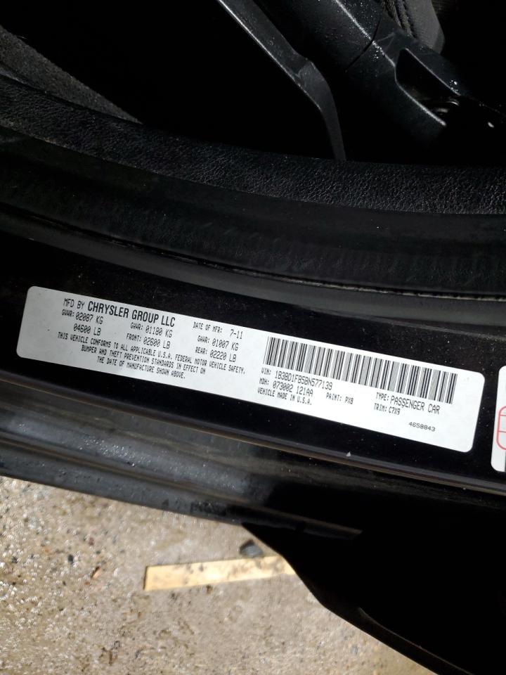 2011 Dodge Avenger VIN 1B3BD1FB5BN577139 Copart auction photo, all over damage thumbnail 15
