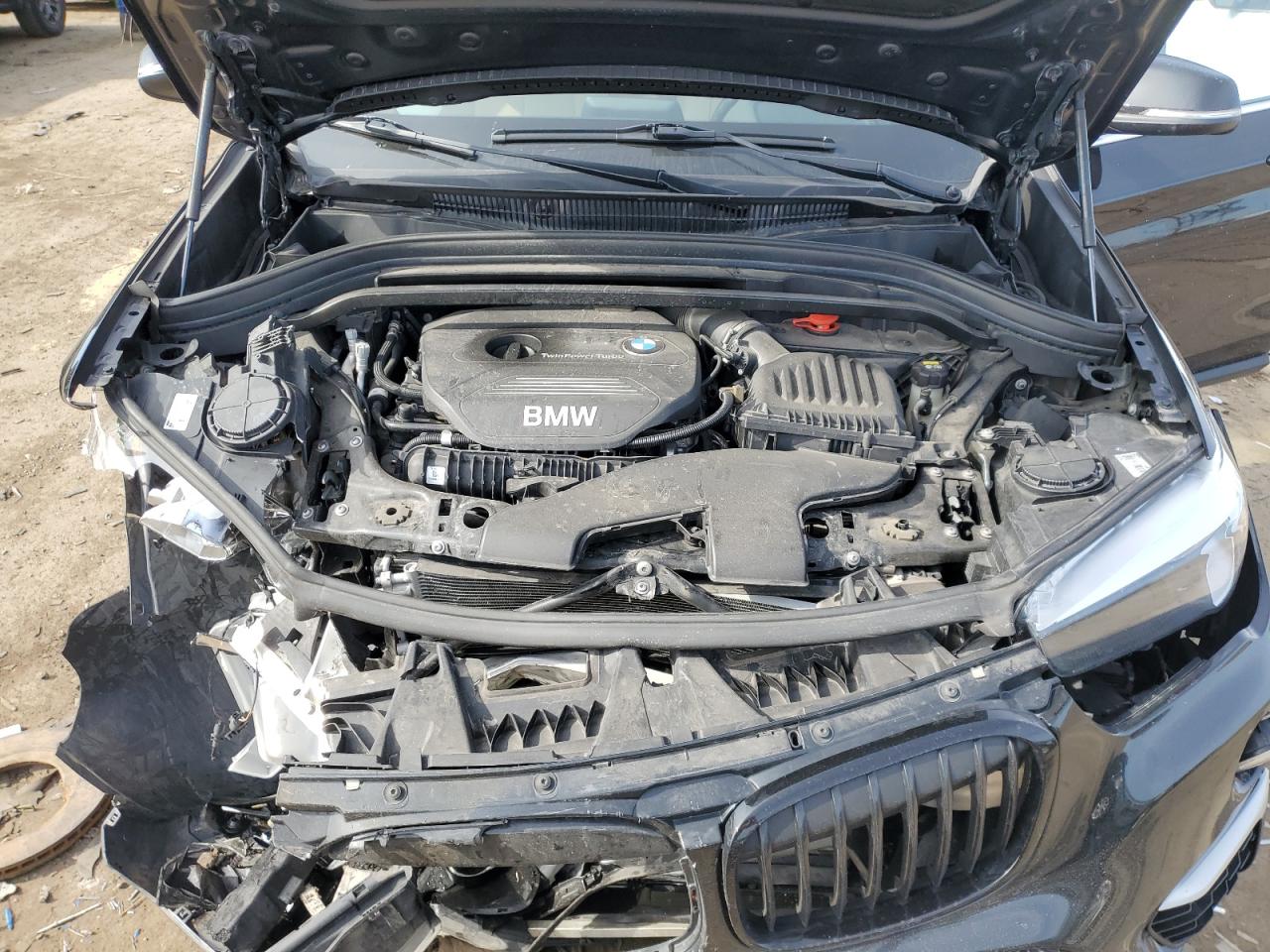 2018 BMW X1 VIN WBXHT3C31J5K25021 Copart auction photo, front end damage thumbnail 12