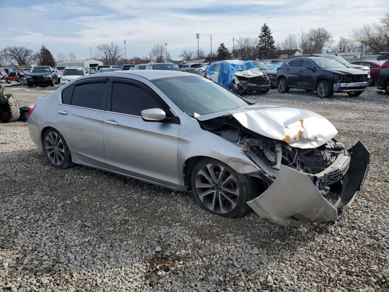 2014 Honda Accord VIN 1HGCR2F5XEA109571 Copart auction photo, front end / mechanical damage thumbnail 4