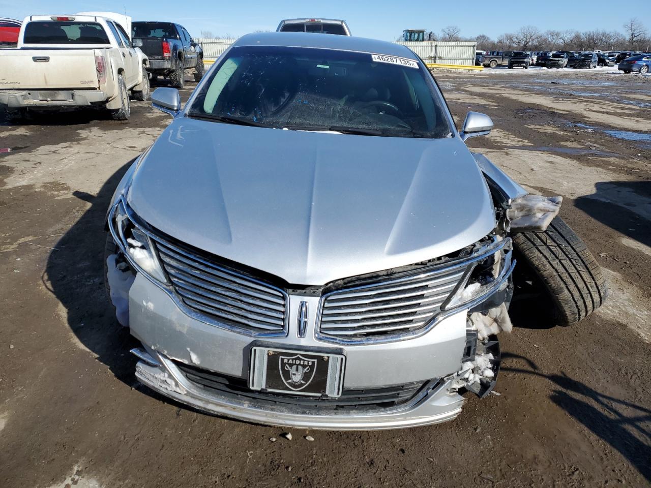 2014 Lincoln MKZ VIN 3LN6L2J95ER822967 Copart auction photo, front end / side damage thumbnail 5
