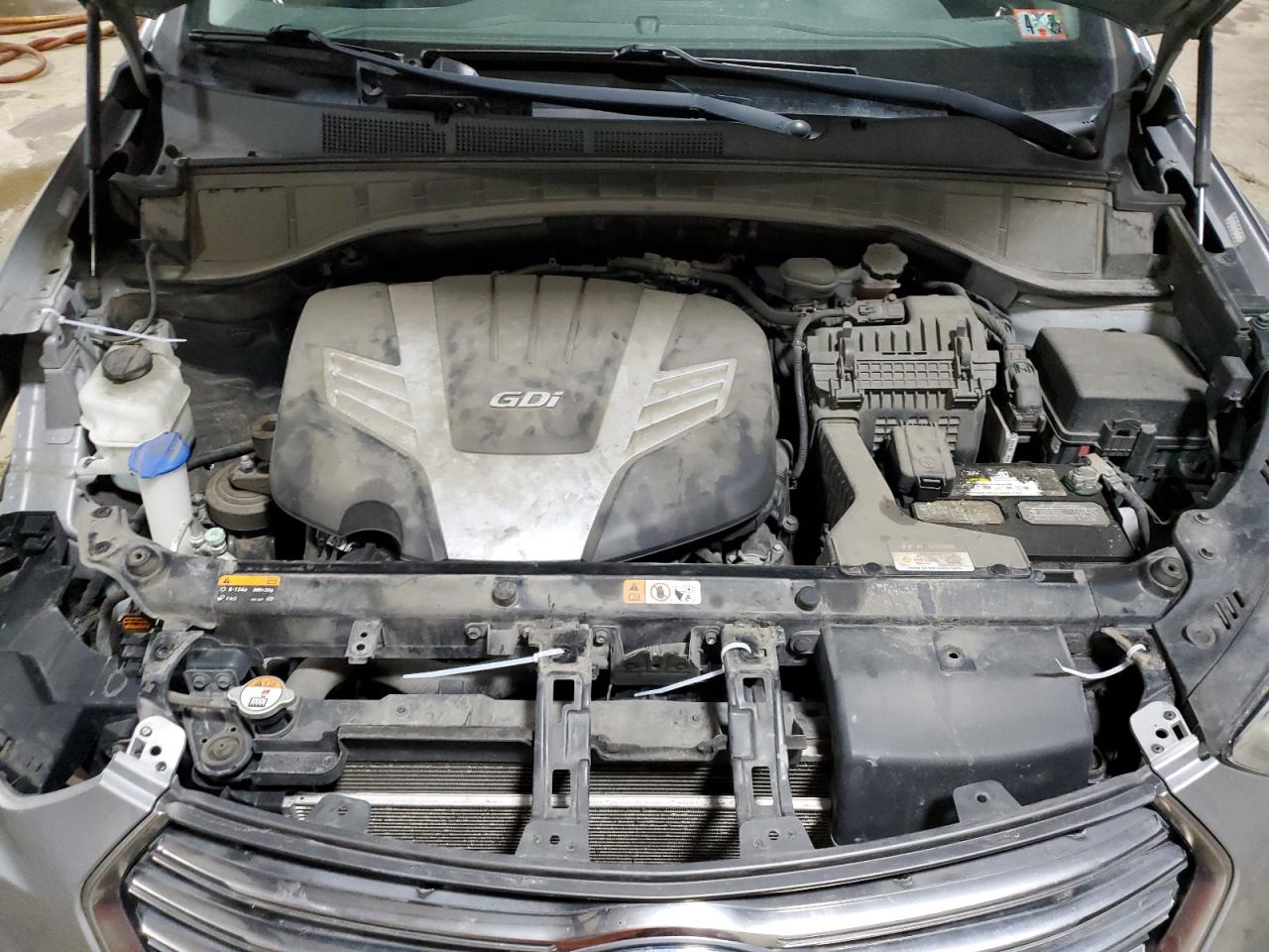 2018 Hyundai Santa Fe VIN KM8SNDHF8JU292089 Copart auction photo, front end / side damage thumbnail 12