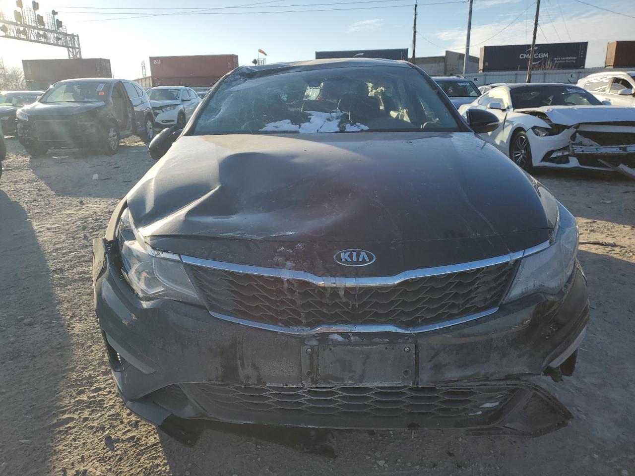 2019 KIA Optima VIN 5XXGT4L37KG348771 Copart auction photo, all over damage thumbnail 5