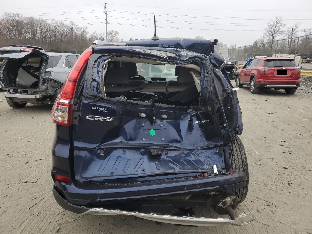 2015 Honda CR-V VIN 5J6RM4H9XFL094704 Copart auction photo, rear end / front end damage thumbnail 6