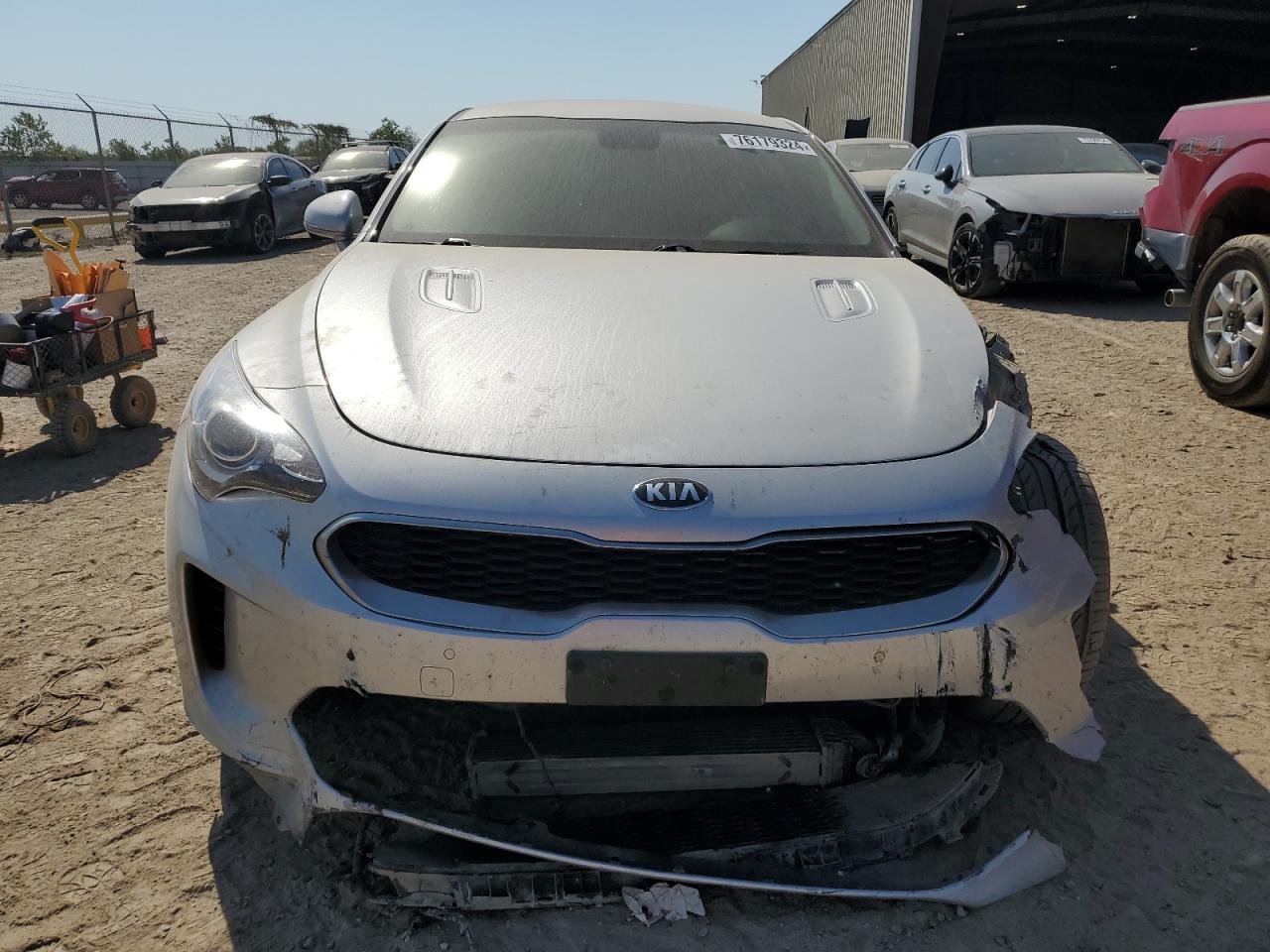 2018 KIA Stinger VIN KNAE15LA1J6030379 Copart auction photo, front end / side damage thumbnail 5