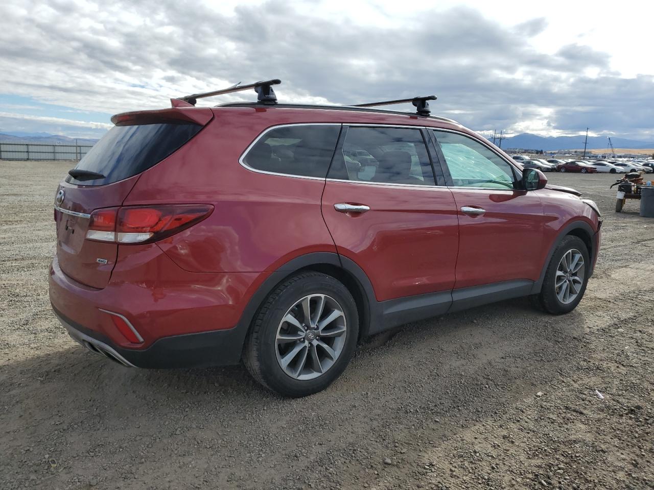 2017 Hyundai Santa Fe VIN KM8SMDHF0HU231154 Copart auction photo, front end / top/roof damage thumbnail 3