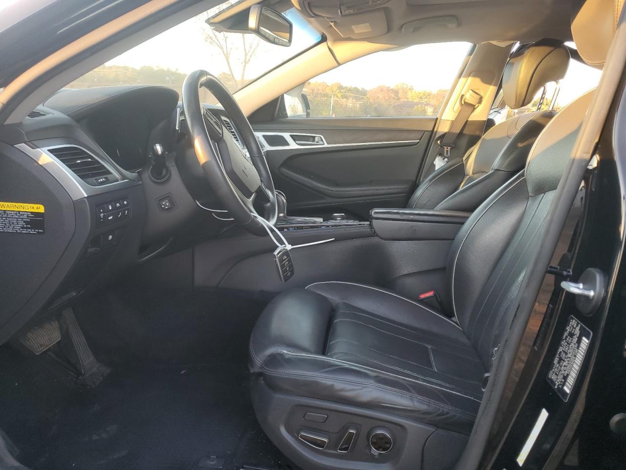 2017 Genesis G80 VIN KMHGN4JE0HU201530 Copart auction photo, front end / rear end damage thumbnail 7