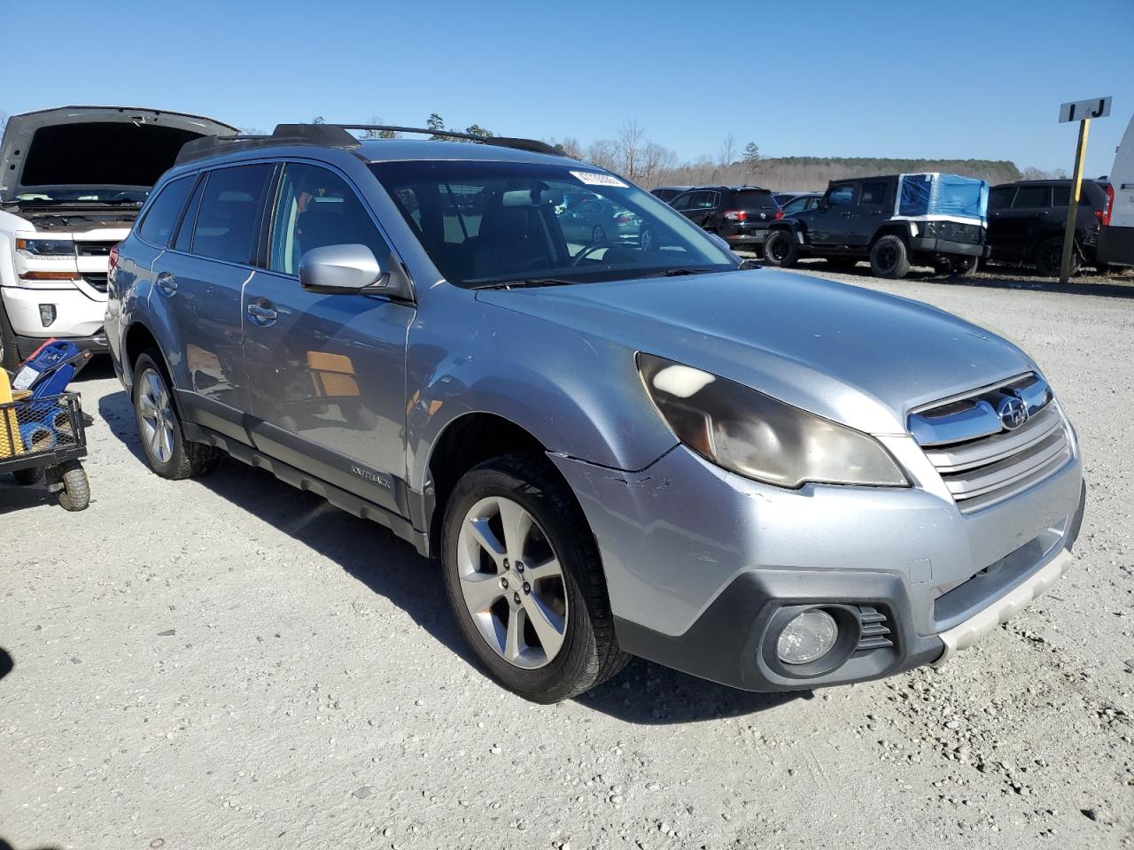 2013 Subaru Outback VIN 4S4BRBJC7D3212493 Copart auction photo, burn damage thumbnail 4