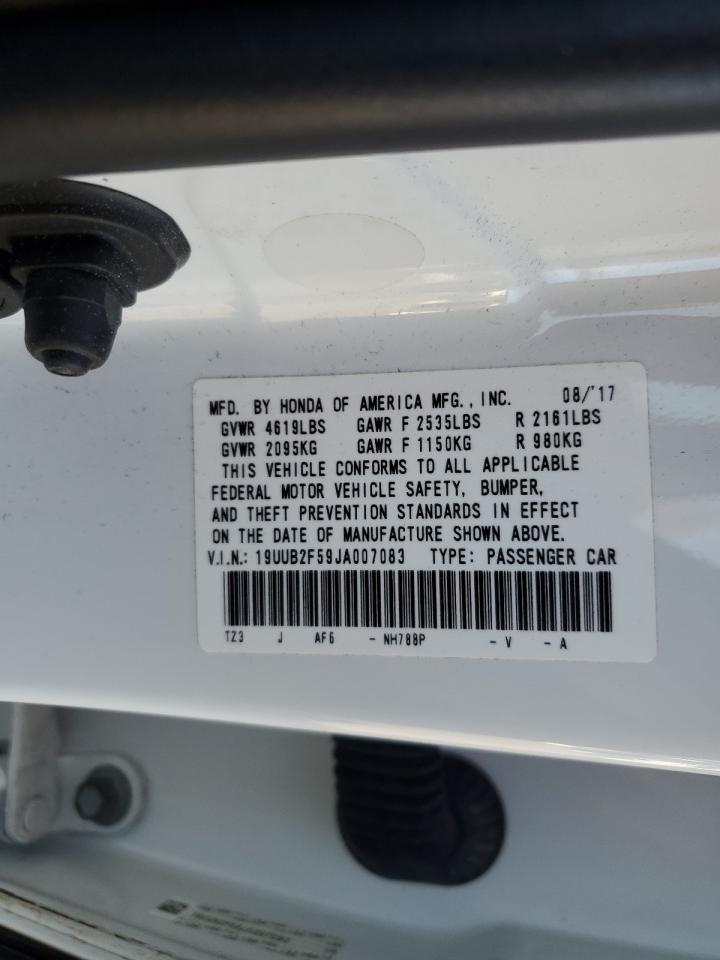 2018 Acura TLX VIN 19UUB2F59JA007083 Copart auction photo, vandalism / minor dent/scratches damage thumbnail 12