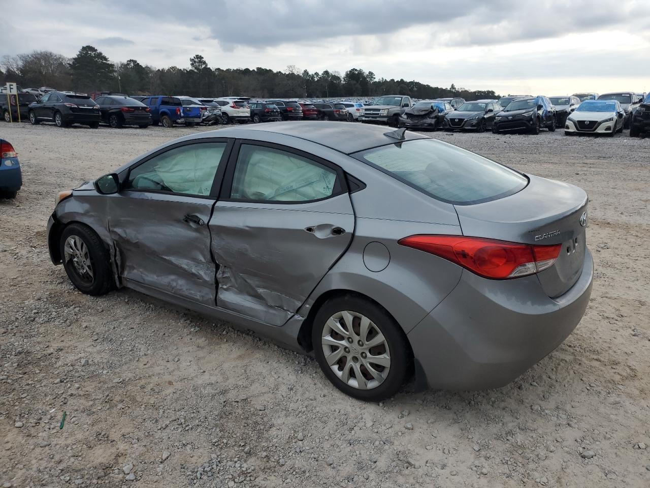 2013 Hyundai Elantra VIN KMHDH4AEXDU525301 Copart auction photo, side damage thumbnail 2