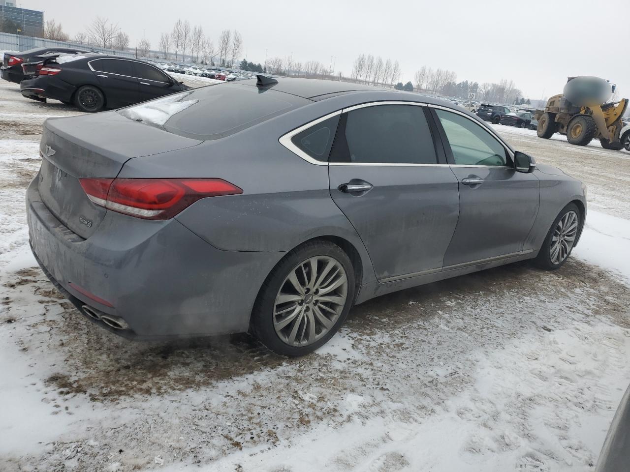 2015 Hyundai Genesis VIN KMHGN4JF9FU043405 Copart auction photo, mechanical / side damage thumbnail 3