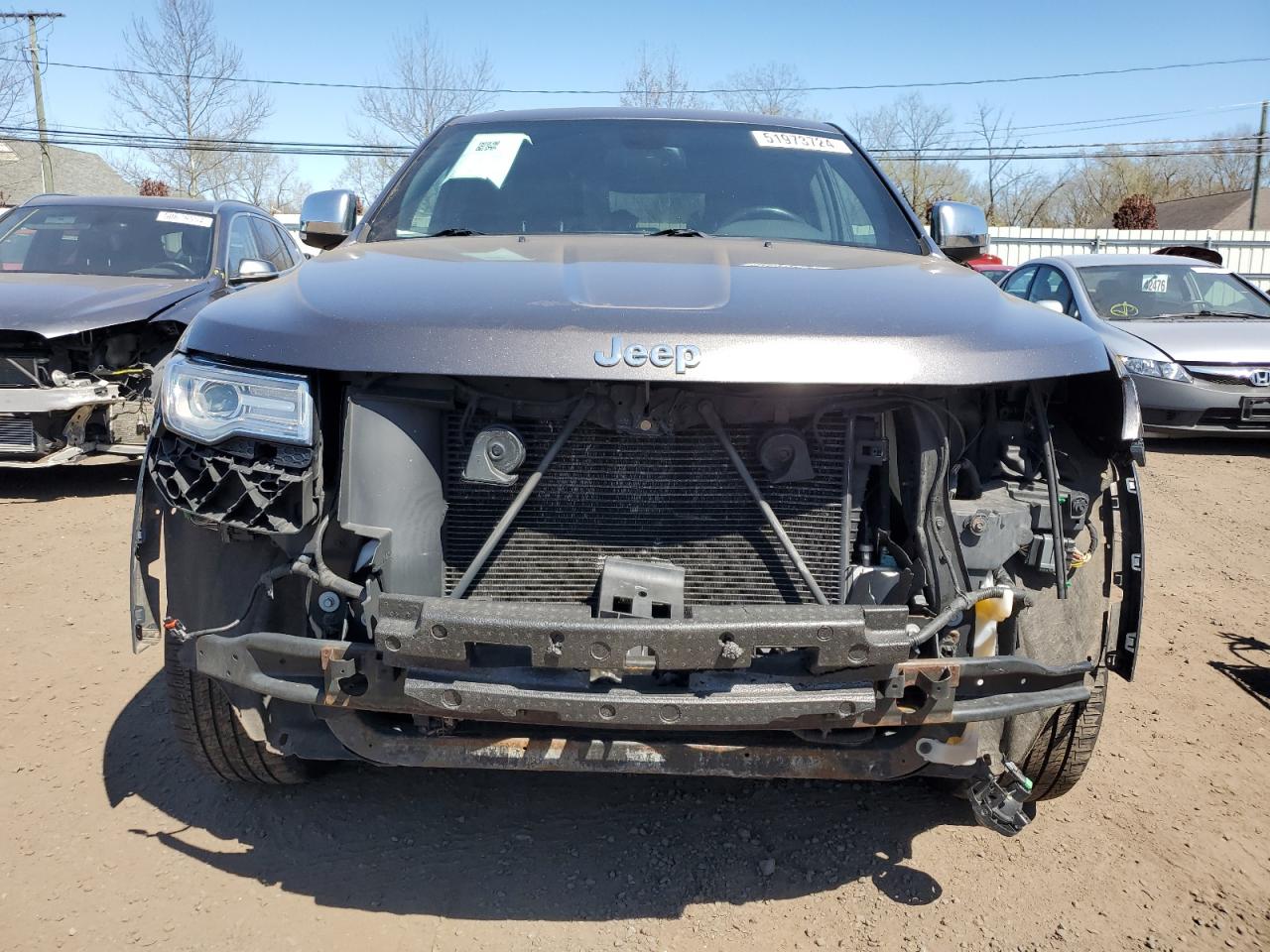 2014 Jeep Grand Cherokee VIN 1C4RJFBG6EC516158 Copart auction photo, front end / side damage thumbnail 5