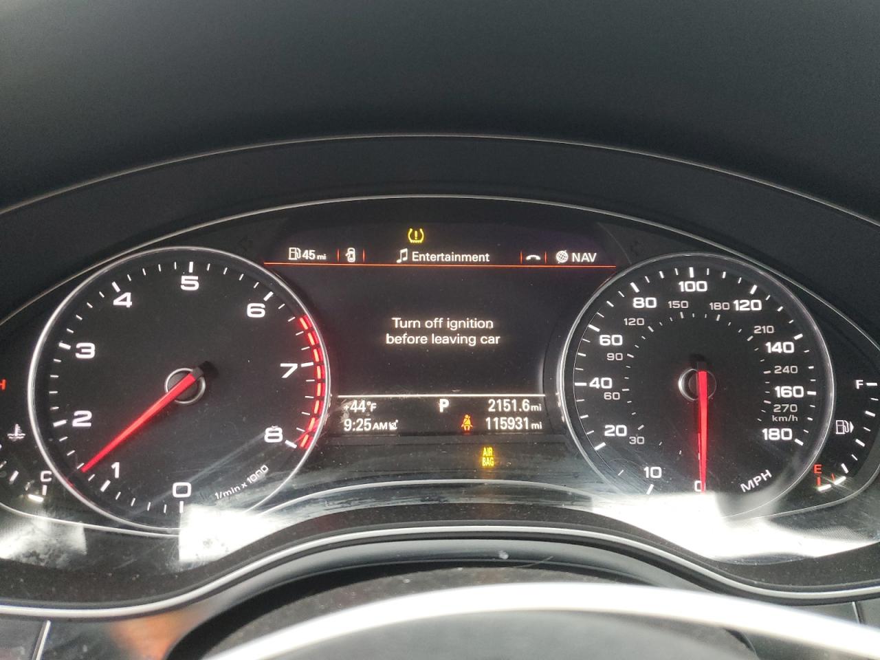 2015 Audi A7 VIN WAU2GAFC1FN004515 Copart auction photo, front end damage thumbnail 9
