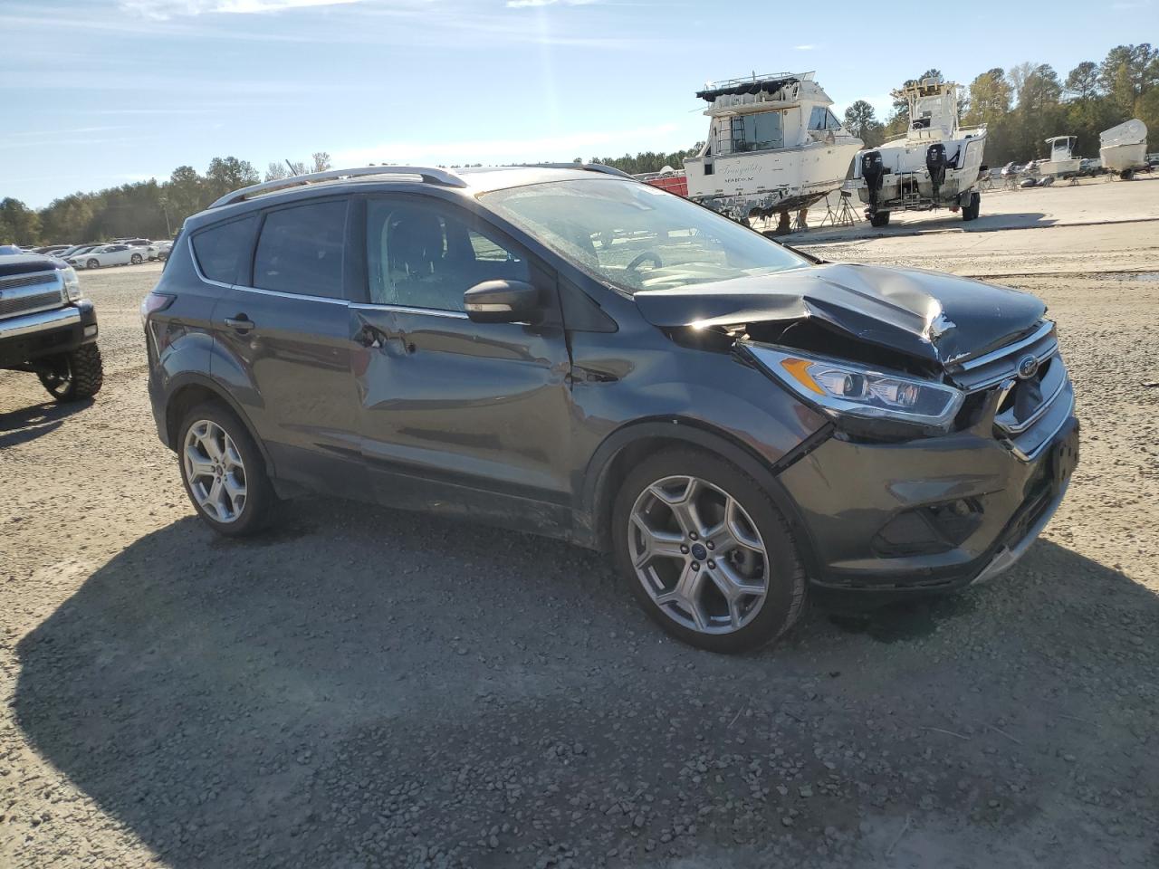 2018 Ford Escape VIN 1FMCU9J90JUB21068 Copart auction photo, front end damage thumbnail 4