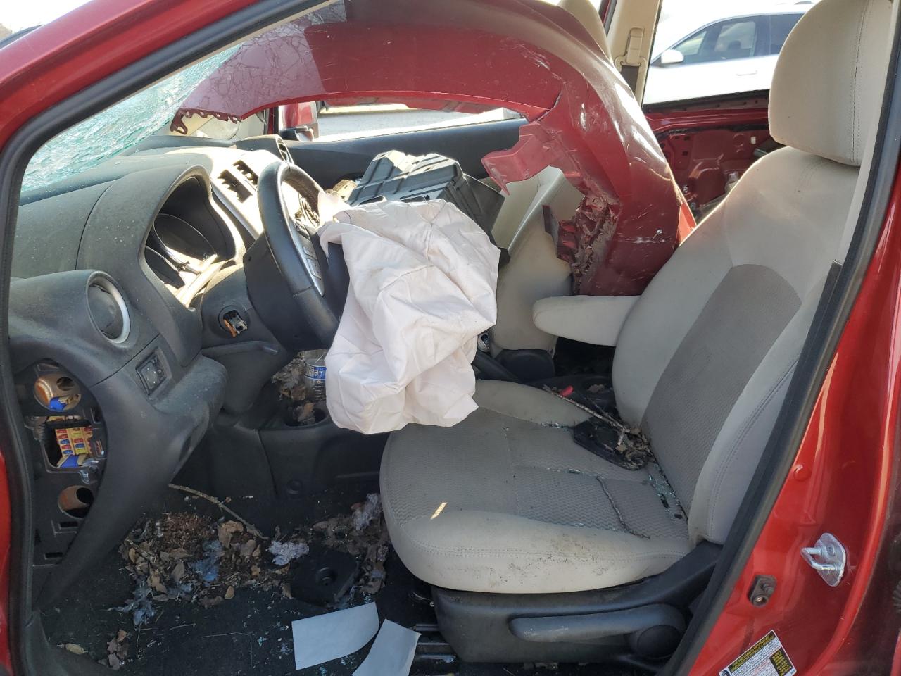 2014 Nissan Versa VIN 3N1CE2CP9EL378852 Copart auction photo, vandalism / front end damage thumbnail 7