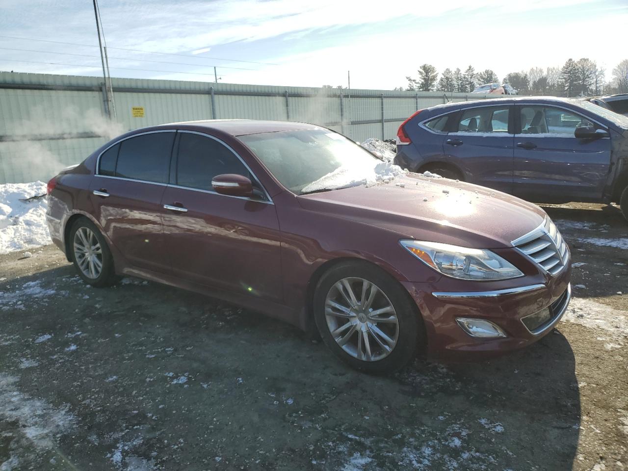2013 Hyundai Genesis VIN KMHGC4DD6DU221722 Copart auction photo, rear end damage thumbnail 4