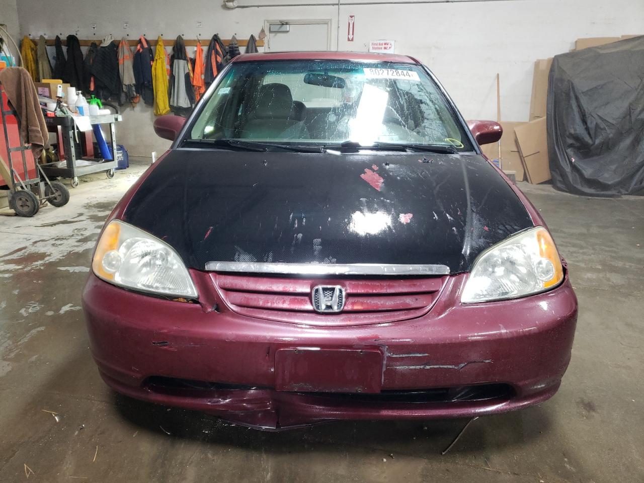 2002 Honda Civic VIN 2HGES25842H512127 Copart auction photo, side damage thumbnail 5