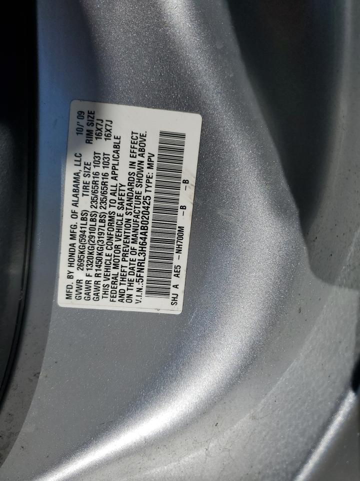 2010 Honda Odyssey VIN 5FNRL3H64AB020425 Copart auction photo, front end damage thumbnail 13