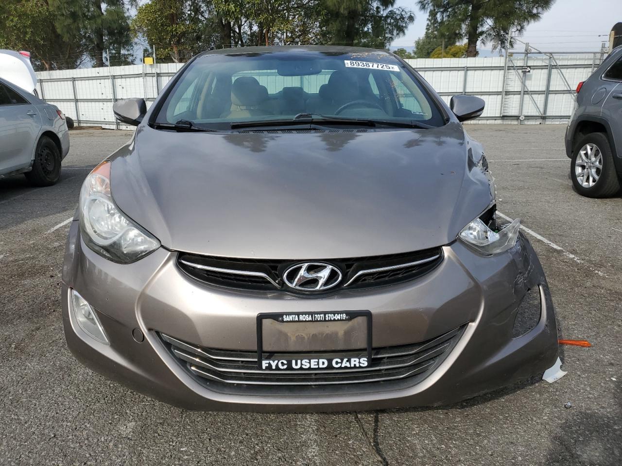 2012 Hyundai Elantra VIN 5NPDH4AE4CH132424 Copart auction photo, side / front end damage thumbnail 5