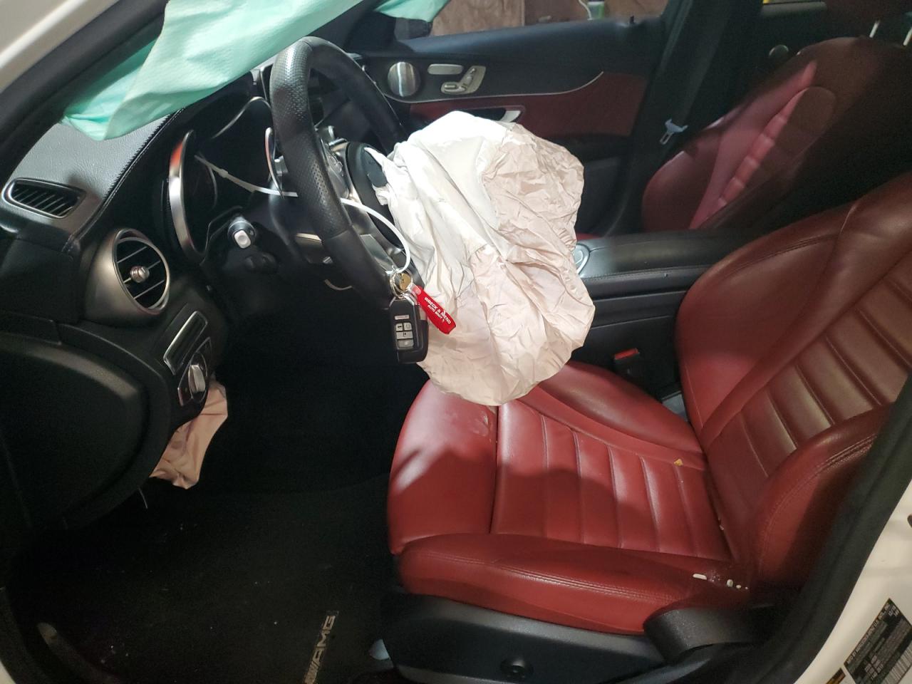 2019 Mercedes-Benz C-klasse VIN 55SWF6EB4KU302268 Copart auction photo, front end / side damage thumbnail 7