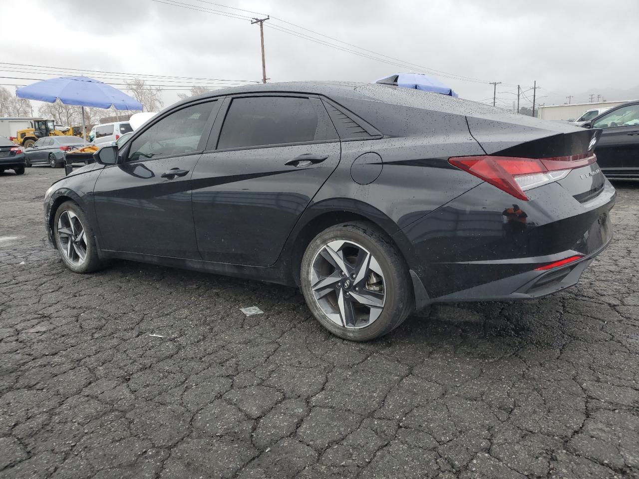 2023 Hyundai Elantra VIN KMHLS4AG8PU562348 Copart auction photo, side / front end damage thumbnail 2